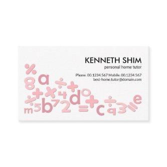 Cute Pink Math Symbols Alphabets Home Tutor