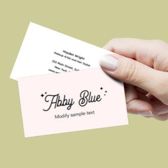 Cute Pink Script Font Stars