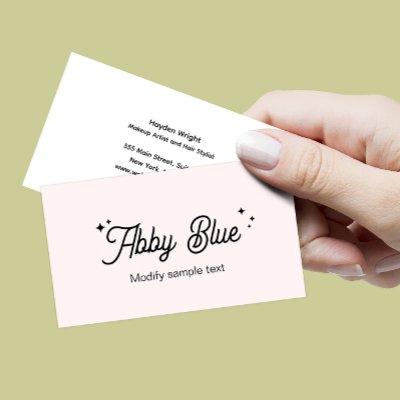 Cute Pink Script Font Stars
