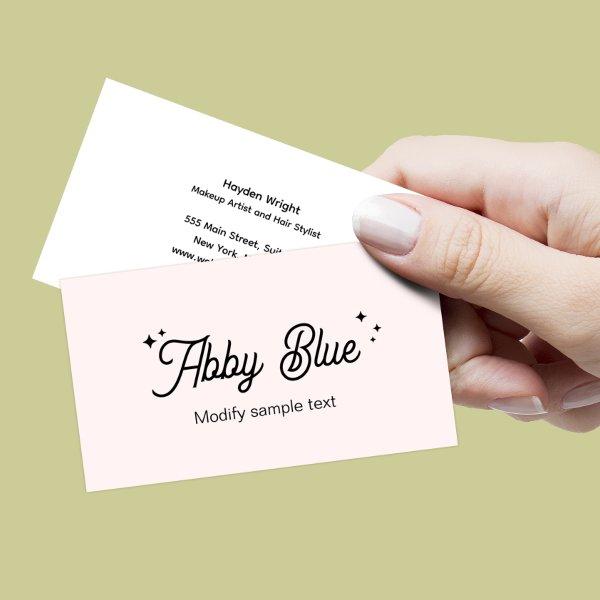 Cute Pink Script Font Stars