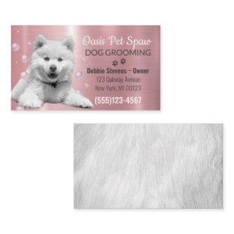 Cute Pink Shimmer Dog Pet Grooming Service