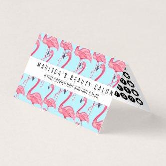Cute Pink Summer Painted Flamingo Pattern Blue