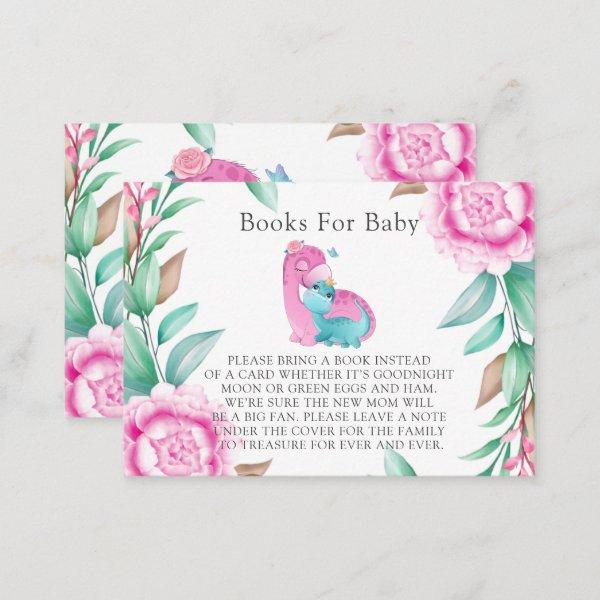 Cute Pink Teal Dinosaurs Peony Books for Baby