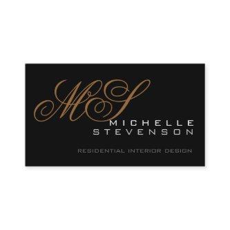 Cute Plain Grey Black Monogram
