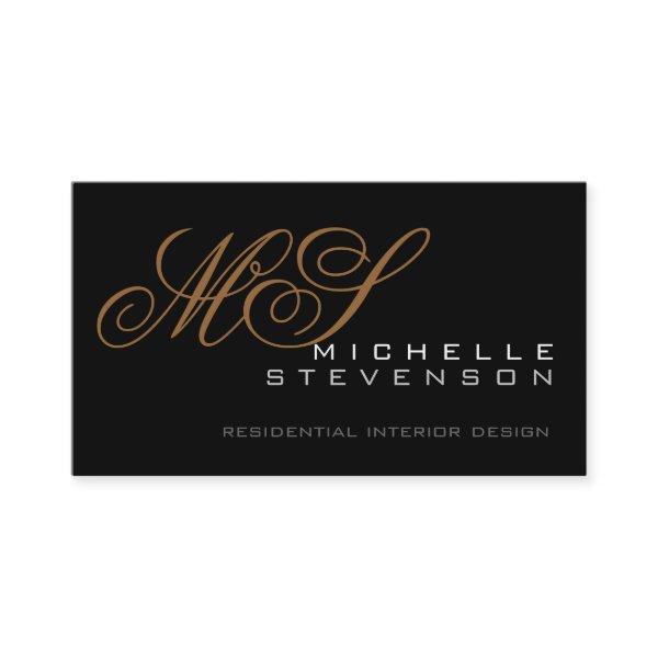 Cute Plain Grey Black Monogram