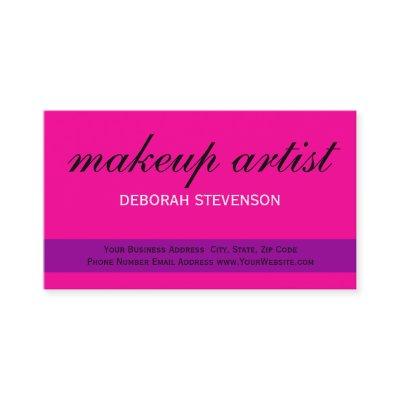 Cute Plain Pink Purple Makeup Artist
