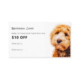 Cute Poodle Dog Grooming Shop Referral
