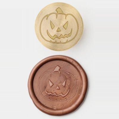 Cute Pumpkin Face Halloween  Wax Seal Stamp
