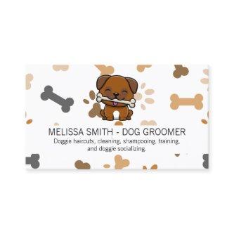 Cute Puppy Logo | Dog Bone and Paw