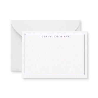 Cute Purple Violet Professional Simple Thin Border Note Card