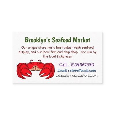 Cute red crab cartoon illustration
