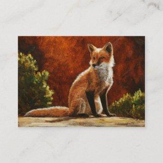 Cute Red Fox Sitting In The Sun