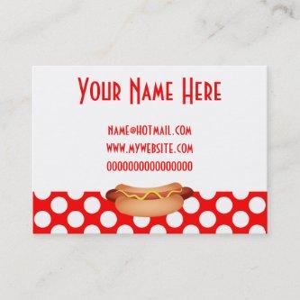 Cute Red Polka Dots & Tasty Hotdog Snack Design