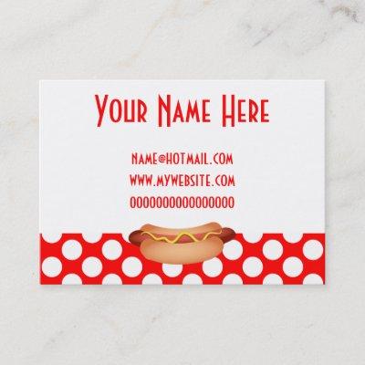 Cute Red Polka Dots & Tasty Hotdog Snack Design