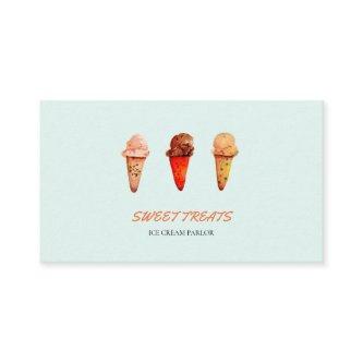 Cute retro Ice Cream cone watercolor