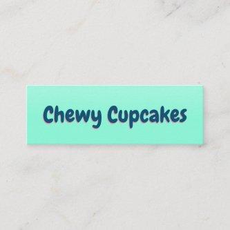 Cute retro typography mint sweet bakery cupcakes mini