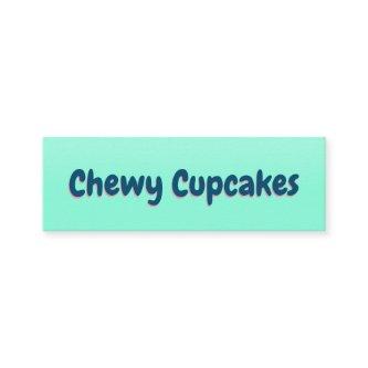 Cute retro typography mint sweet bakery cupcakes mini