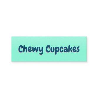 Cute retro typography mint sweet bakery cupcakes mini