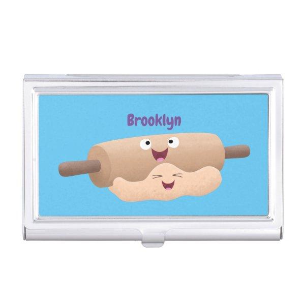 Cute rolling pin and dough pastry baking cartoon   case