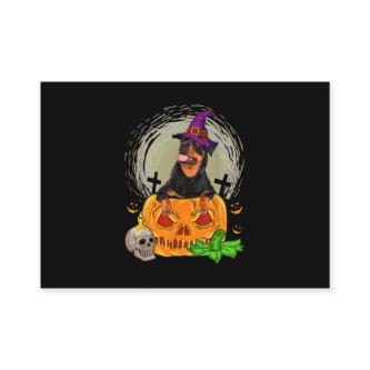 Cute Rottweiler Witch Pumpkin Halloween Dog Lover