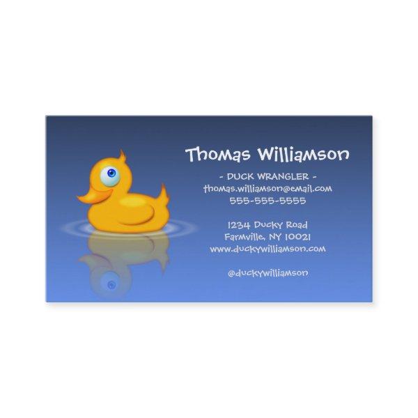 Cute Rubber Duck With Informal Typography