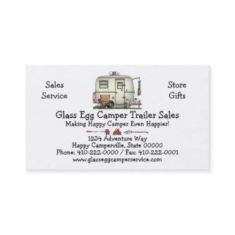 Cute RV Vintage Glass Egg Camper Travel Trailer