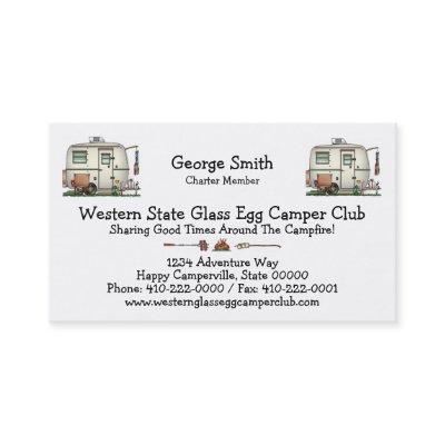 Cute RV Vintage Glass Egg Camper Travel Trailer