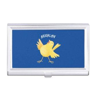 Cute singing yellow canary bird cartoon  case