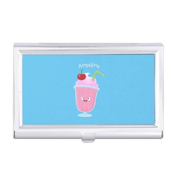 Cute strawberry ice cream sundae cartoon  case