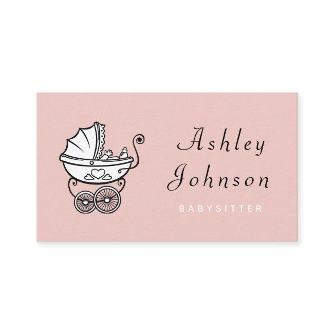 Cute Stroller Pretty Chic Babysitter Nanny Sweet