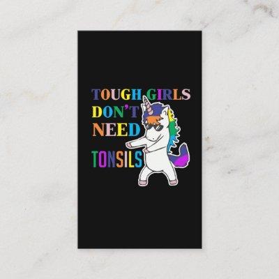 Cute Tonsil Removal Surgery Unicorn Girl Recovery