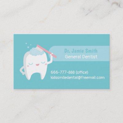 Cute Tooth Brushing With Toothbrush Dentist