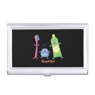 Cute toothbrush toothpaste dental floss cartoon  case