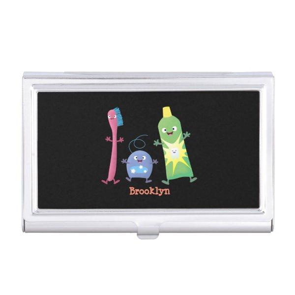 Cute toothbrush toothpaste dental floss cartoon  case