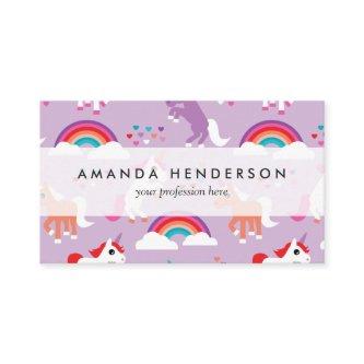 Cute Unicorn Rainbow Purple
