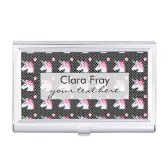 Cute Unicorns Flower Emoji Polka Dots Pattern  Holder