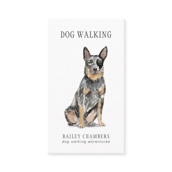 Cute Watercolor Dog Walker