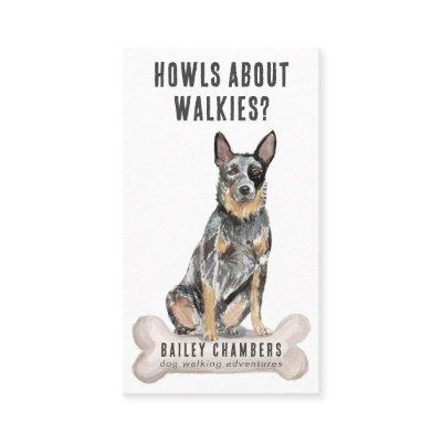 Cute Watercolor Dog Walker