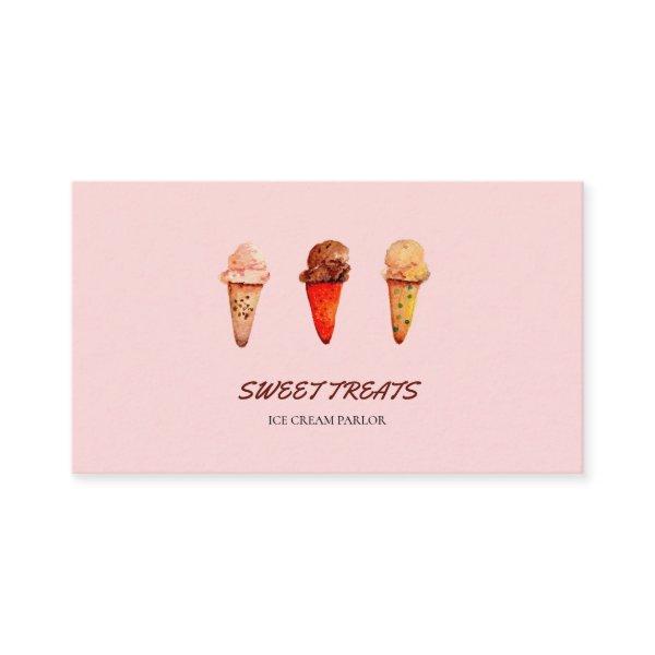Cute Watercolor Ice Cream Parlor