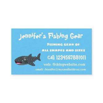 Cute whale shark happy cartoon illustration