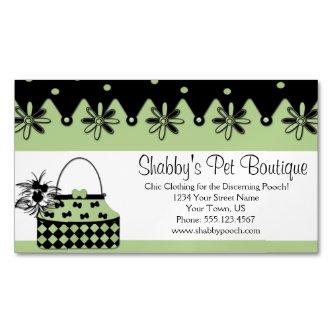 Cute Whimsical Pooch in Purse Pet Services Magnet
