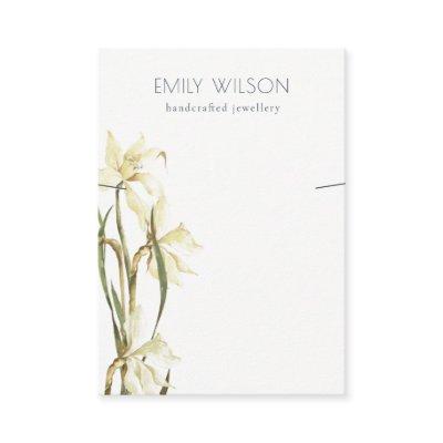 Cute White Daffodil Floral Necklace Display