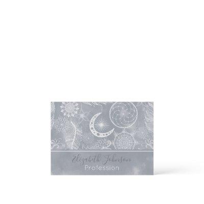 Cute White & Gray Dreamcatcher Feathers Mandala