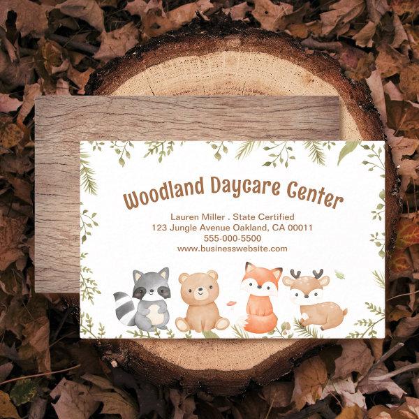 Cute Woodland Animal Child Daycare Service
