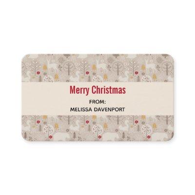 Cute Woodland Animals Christmas Pattern