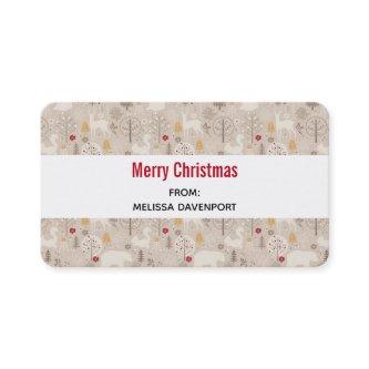 Cute Woodland Animals Christmas Pattern