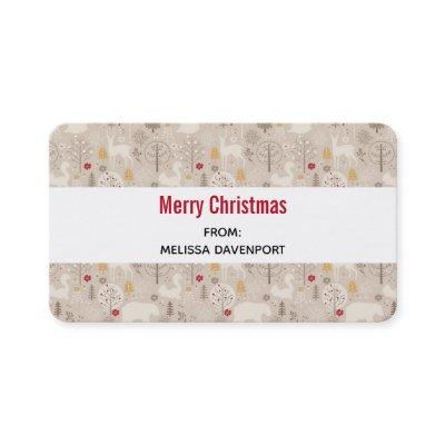 Cute Woodland Animals Christmas Pattern
