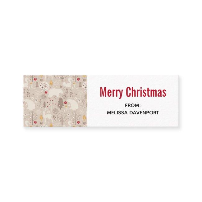 Cute Woodland Animals Christmas Pattern Mini