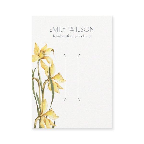 Cute Yellow Daffodil Floral Hair Clip Display