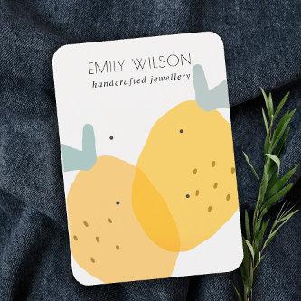 Cute Yellow Lemon Fruity Citrus 2 Earring Display